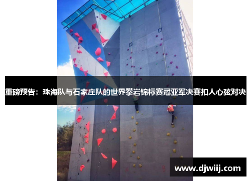 重磅预告：珠海队与石家庄队的世界攀岩锦标赛冠亚军决赛扣人心弦对决